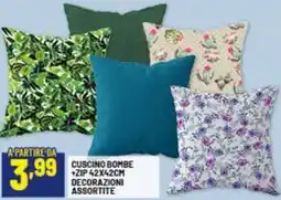 Risparmio Casa Cuscino bombe zip 42x42cm decorazioni offerta