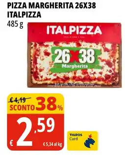 Tigros Pizza margherita 26x38 ITALPIZZA offerta