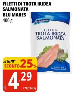 Tigros Filetti di trota iridea salmonata BLU MARES offerta