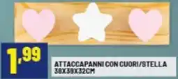 Risparmio Casa Attaccapanni con cuori/stella 38x39x32cm offerta