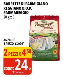 Tigros Barrette di parmigiano reggiano d.o.p. parmareggio GANTERRE offerta