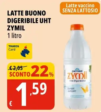Latte buono digeribile UHT ZYMIL