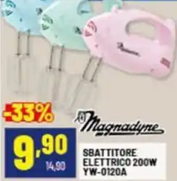Risparmio Casa Magnadyne SBATTITORE ELETTRICO 200W YW-0120A offerta