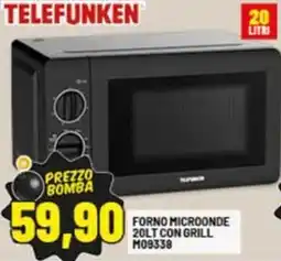 Risparmio Casa TELEFUNKEN FORNO MICROONDE 20LT CON GRILL M09338 offerta