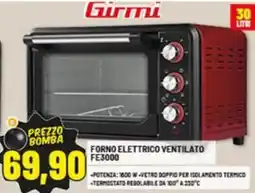 Risparmio Casa Girmi FORNO ELETTRICO VENTILATO FE3000 offerta