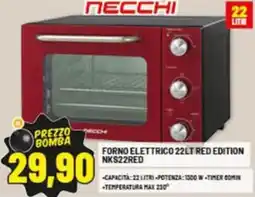 Risparmio Casa NECCHI FORNO ELETTRICO 22LT RED EDITION NKS22RED offerta