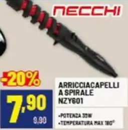 Risparmio Casa NECCHI ARRICCIACAPELLI A SPIRALE NZY601 offerta