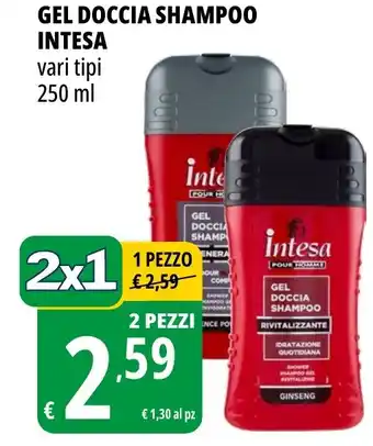 Tigros Gel doccia shampoo INTESA offerta