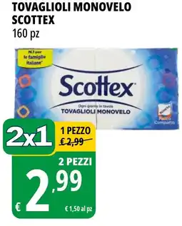 Tigros Tovaglioli monovelo SCOTTEX offerta