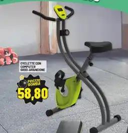 Risparmio Casa Cyclette con computer gigio-arancione offerta