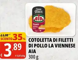 Tigros Cotoletta di filetti di pollo la viennese AIA offerta