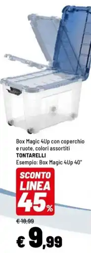 Iper La Grande Box Magic 4Up con coperchio e ruote, TONTARELLI offerta