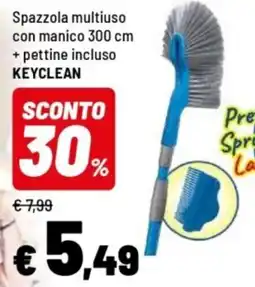 Iper La Grande Spazzola multiuso con manico + pettine incluso KEYCLEAN offerta