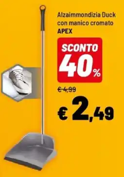 Iper La Grande Alzaimmondizia Duck con manico cromato APEX offerta