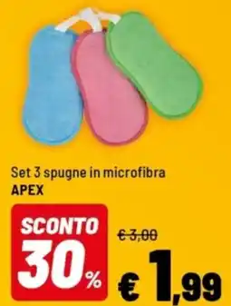 Iper La Grande Set 3 spugne in microfibra APEX offerta