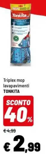 Iper La Grande Triplex mop lavapavimenti TONKITA offerta