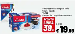 Iper La Grande Set Lavapavimenti completo Turbo Smart o ricambio VILEDA offerta