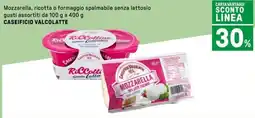 Iper La Grande Mozzarella, ricotta o formaggio spalmabile senza lattosio CASEIFICIO VALCOLATTE offerta