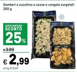 Iper La Grande Gamberi e zucchine o cozze e vongole surgelati offerta