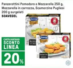 Iper La Grande Panzerottini Pomodoro e Mozzarella , Mozzarella in carrozza, Scamorzine Pugliesi surgelati SOAVEGEL offerta