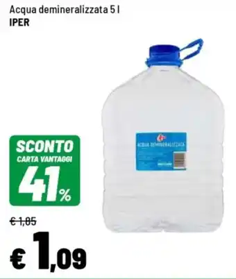 Iper La Grande Acqua demineralizzata IPER offerta