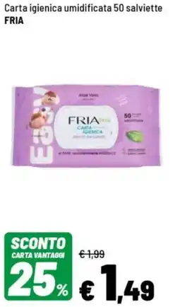 Iper La Grande Carta igienica umidificata 50 salviette FRIA offerta