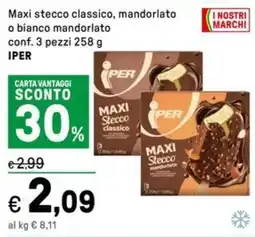 Iper La Grande Maxi stecco classico, mandorlato o bianco mandorlato IPER offerta