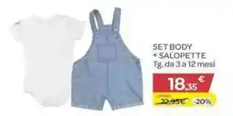 Bimbo Store Set body + salopette offerta