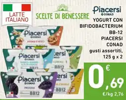 Spazio Conad Yogurt con bifidobacterium BB-12 piacersi CONAD offerta