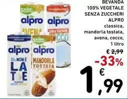 Spazio Conad Bevanda 100% vegetale senza zuccheri ALPRO offerta