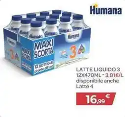 Bimbo Store Humana latte liquido 3 offerta