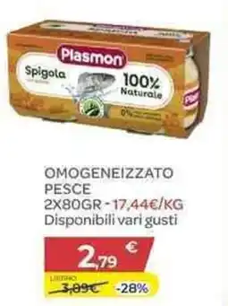 Bimbo Store Plasmon omogeneizzato pesce offerta