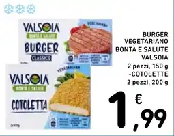Spazio Conad Burger vegetariano bontà e salute VALSOIA offerta