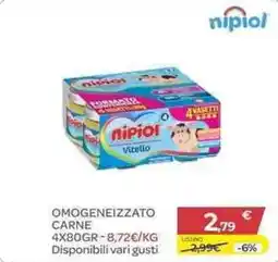 Bimbo Store Nipiol omogeneizzato carne offerta