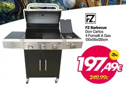 Franzy's FZ Barbecue Don Carlos 4 Fornelli A Gas 130x55x120cm offerta
