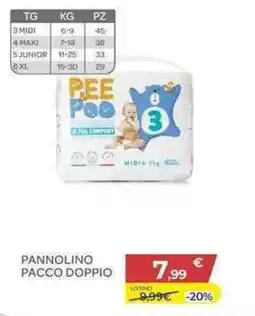 Bimbo Store Pee & poo pannolino pacco doppio offerta