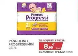 Bimbo Store Pampers pannolino progressi mini offerta