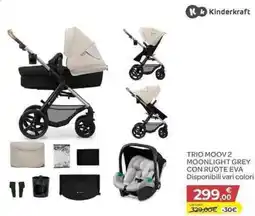 Bimbo Store Kinderkraft trio moov 2 moonlight grey con ruote eva disponibili offerta