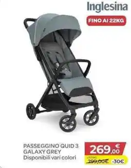 Bimbo Store Inglesina passeggino quid 3 galaxy grey offerta