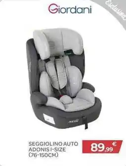 Bimbo Store Giordani seggiolino auto adonis offerta