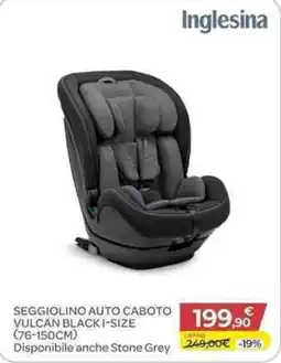 Bimbo Store Inglesina seggiolino auto caboto vulcan black offerta