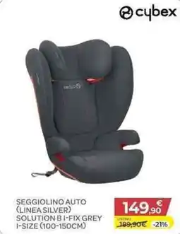 Bimbo Store Cybex seggiolino auto (linea silver) solution bi-fix grey offerta