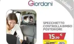 Bimbo Store Giordani Specchietto controlla bimbo posteriore offerta