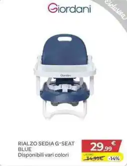 Bimbo Store Giordani rialzo sedia g-seat blue offerta