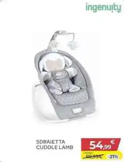 Bimbo Store Ingenuity sdraietta cuddle lamb offerta