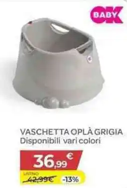Bimbo Store Okbaby vaschetta opla grigia offerta