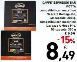 Spazio Conad Caffe' espresso bar MOTTA offerta