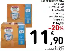 Spazio Conad Latte di crescita 1-3 anni nutri mune PLASMON offerta