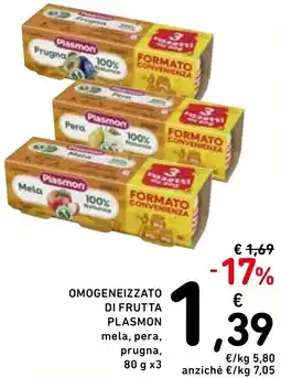 Spazio Conad Omogeneizzato di frutta PLASMON offerta