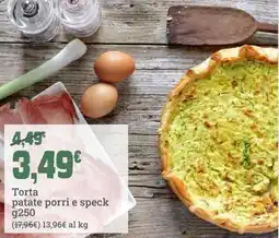 Banco Fresco Torta patate porri e speck offerta